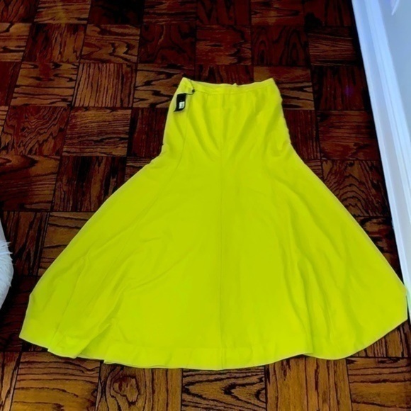 NWT size 6Neon yellow mabel stylish skirt BCBGMaxAzria Gorgeous long style - Picture 1 of 12